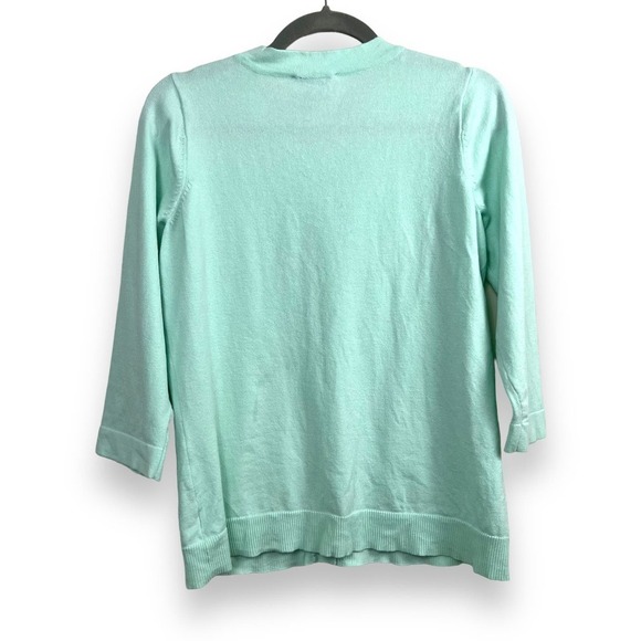 D & Co. Sweater Womens Extra Small Green Cardigan Old Money Grannycore - Picture 7 of 10
